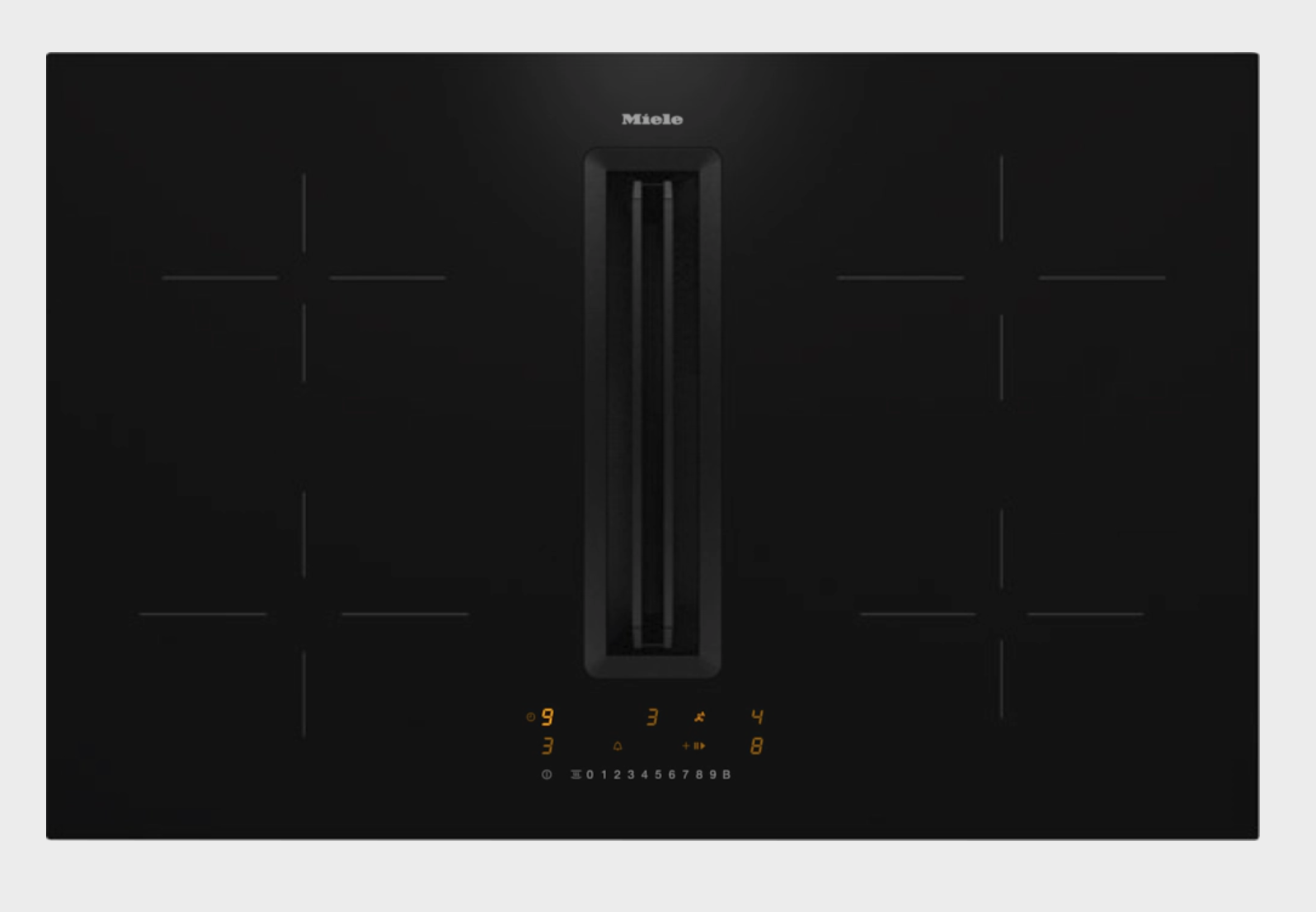 MIELE KMDA7272-1FLSILENCEBLACK kookplaat met afzuiging - 80cm