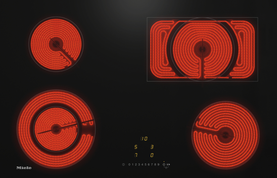 MIELE KM6523FL vitrokeramische kookplaat - 75cm