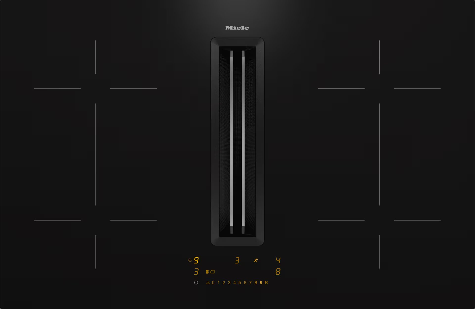 MIELE KMDA7473-1FLSILENCEBLACK kookplaat met afzuiging - 80cm