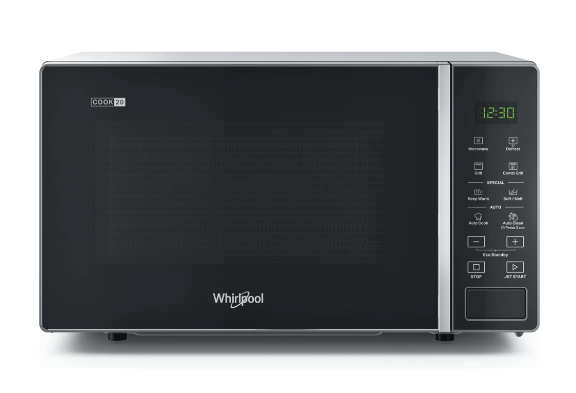 WHIRLPOOL WHMWP203SB vrijstaande microgolfoven met grill - 26cm